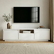 HABITAT ET JARDIN - Meuble TV en bois "Sentinel" - 160 x 30 x 42 cm - Blanc - vignette