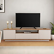HABITAT ET JARDIN - Meuble TV en bois "Veramont" - 180 x 44 x 44 cm - Crème - vignette