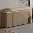 HABITAT ET JARDIN - Buffet en bois "Beliz" - 170 x 35 x 80 cm - Travertin / Chêne Chaud - vignette