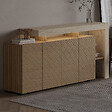 HABITAT ET JARDIN - Buffet en bois "Beliz" - 170 x 35 x 80 cm - Travertin / Chêne Chaud - vignette