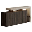HABITAT ET JARDIN - Buffet en bois "Beliz" - 170 x 35 x 80 cm - Travertin / Noyer - vignette