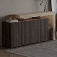 HABITAT ET JARDIN - Buffet en bois "Beliz" - 170 x 35 x 80 cm - Travertin / Noyer - vignette