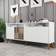 HABITAT ET JARDIN - Console en bois "Milan" - 180 x 35 x 78 cm - Blanc - vignette