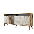 HABITAT ET JARDIN - Console en bois "Milan" 180 x 35 x 78 cm - Noyer - vignette