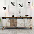 HABITAT ET JARDIN - Console en bois "Milan" 180 x 35 x 78 cm - Noyer - vignette