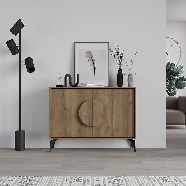 HABITAT ET JARDIN - Buffet en bois "Gora" - 110 x 36 x 82 cm - Marron - large