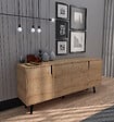 HABITAT ET JARDIN - Buffet en bois "Latina" - 180 x 45 x 80 cm - Marron clair - vignette
