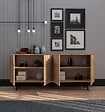 HABITAT ET JARDIN - Buffet en bois "Latina" - 180 x 45 x 80 cm - Marron clair - vignette