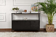 HABITAT ET JARDIN - Buffet en bois "Solace" - 120 x 30 x 77 cm - Noir - vignette