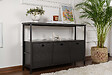 HABITAT ET JARDIN - Buffet en bois "Solace" - 120 x 30 x 77 cm - Noir - vignette