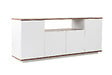HABITAT ET JARDIN - Buffet en bois "Arista" - 180 x 44 x 75 cm - Blanc - vignette