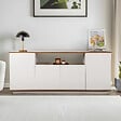 HABITAT ET JARDIN - Buffet en bois "Arista" - 180 x 44 x 75 cm - Blanc - vignette