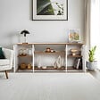 HABITAT ET JARDIN - Buffet en bois "Arista" - 180 x 44 x 75 cm - Blanc - vignette