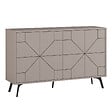 HABITAT ET JARDIN - Buffet en bois "Dune" - 123 x 35 x 62 cm - Moka clair - vignette