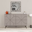 HABITAT ET JARDIN - Buffet en bois "Dune" - 123 x 35 x 62 cm - Moka clair - vignette