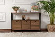 HABITAT ET JARDIN - Buffet en bois "Solace" - 120 x 30 x 77 cm - Marron - vignette