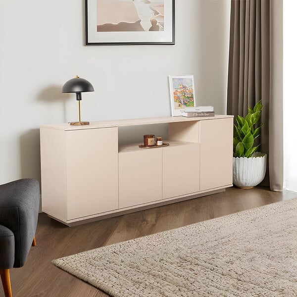 HABITAT ET JARDIN - Console en bois "Arista" 180 x 44,5 x 75 cm - Vison - large