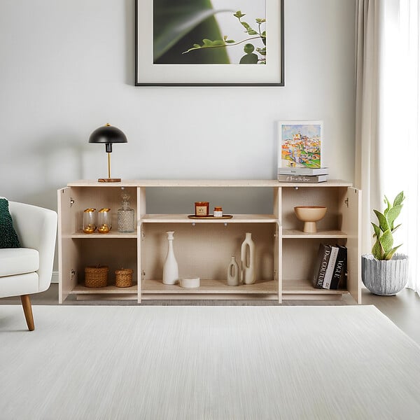 HABITAT ET JARDIN - Console en bois "Arista" 180 x 44,5 x 75 cm - Vison - large