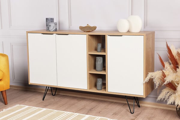HABITAT ET JARDIN - Console en bois "Clara" 142 x 35,6 x 83 cm - Chêne - large