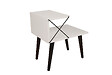HABITAT ET JARDIN - Table de chevet en bois "Cross" 50 x 40 x 55 cm - Blanc - vignette