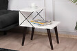 HABITAT ET JARDIN - Table de chevet en bois "Cross" 50 x 40 x 55 cm - Blanc - vignette