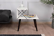 HABITAT ET JARDIN - Table de chevet en bois "Cross" 50 x 40 x 55 cm - Blanc - vignette