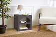 HABITAT ET JARDIN - Table de chevet en bois "Lorin" - 50 x 40 x 50 cm - Gris anthracite - vignette
