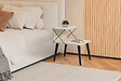HABITAT ET JARDIN - Table de chevet en bois "Cross" 50 x 40 x 55 cm - Travertin - vignette