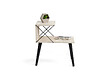 HABITAT ET JARDIN - Table de chevet en bois "Cross" 50 x 40 x 55 cm - Travertin - vignette