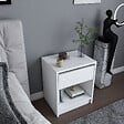 HABITAT ET JARDIN - Table de chevet en bois "Sheridan" - 45 x 40 x 53 cm - Blanc - vignette