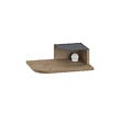 HABITAT ET JARDIN - Table de chevet avec ampoule en bois "Luno" - 40 x 30 x 16 cm - Marron - vignette