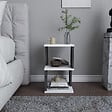 HABITAT ET JARDIN - Table de chevet en bois "Carter" - 30 x 30 x 49 cm - Blanc - vignette