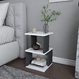 HABITAT ET JARDIN - Table de chevet en bois "Carter" - 30 x 30 x 49 cm - Blanc - vignette