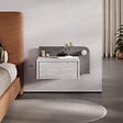 HABITAT ET JARDIN - Table de chevet avec ampoule en bois "Dotta" - 52 x 30 x 28 cm - Gris - vignette