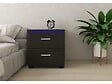 HABITAT ET JARDIN - Chevet LED "Karina" - 41 x 38 x 41.5 cm - Noir - vignette