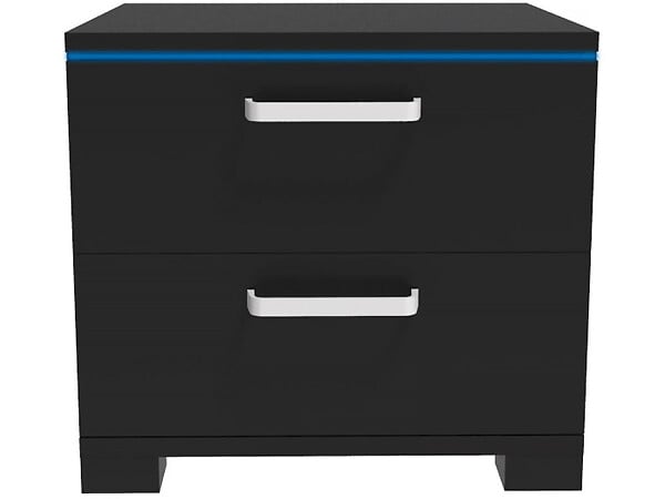 HABITAT ET JARDIN - Chevet LED "Karina" - 41 x 38 x 41.5 cm - Noir - large
