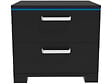 HABITAT ET JARDIN - Chevet LED "Karina" - 41 x 38 x 41.5 cm - Noir - vignette