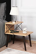 HABITAT ET JARDIN - Table de chevet en bois "Cross" 50 x 40 x 55 cm - Pin - vignette