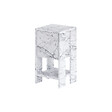 HABITAT ET JARDIN - Table de chevet en bois "Ema" 30 x 30 x 55 cm - Marbre de Carrare - vignette