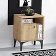 HABITAT ET JARDIN - Table de chevet en bois "Nuno" - 40 x 35 x 55 cm - Beige - vignette