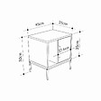 HABITAT ET JARDIN - Table de chevet en bois "Glynn" - 45 x 35 x 50 cm - Marron - vignette