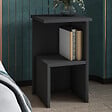 HABITAT ET JARDIN - Table de chevet en bois "Roisin" - 30 x 30 x 50 cm - Gris anthracite - vignette