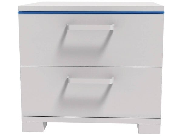 HABITAT ET JARDIN - Chevet LED "Karina" - 41 x 38 x 39 cm - Blanc - large