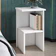 HABITAT ET JARDIN - Table de chevet en bois "Roisin" - 30 x 30 x 50 cm - Blanc - vignette