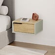 HABITAT ET JARDIN - Table de chevet murale en bois "Eco" - 40 x 30 x 19 cm - Vert - vignette