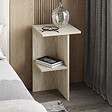 HABITAT ET JARDIN - Table de chevet en bois "Leray" - 36 x 36 x 60 cm - Travertin - vignette
