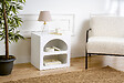 HABITAT ET JARDIN - Table de chevet en bois "Lorin" 50 x 40 x 50 cm - Blanc - vignette