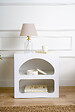 HABITAT ET JARDIN - Table de chevet en bois "Lorin" 50 x 40 x 50 cm - Blanc - vignette