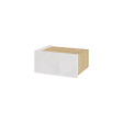 HABITAT ET JARDIN - Table de chevet avec éclairage LED en bois "Onda" - 38 x 31 x 18 cm - Blanc - vignette