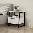 HABITAT ET JARDIN - Table de chevet en bois "Pal" - 45 x 41 x 50 cm - Blanc - vignette
